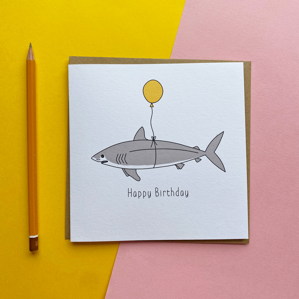 shark birthday card