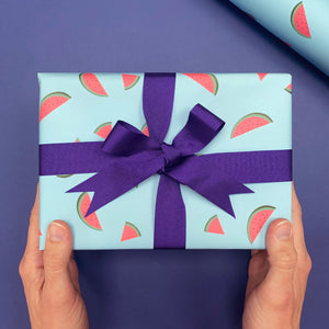 watermelon gift wrap with bow