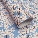 rolled cherry blossom gift wrap