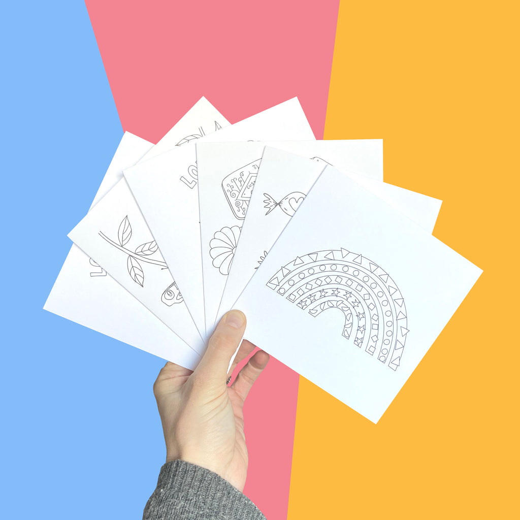 Pick your own - colouring in cards