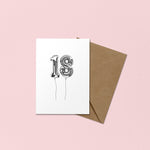 18th birthday card unisex