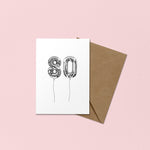 80 foil balloons card