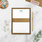 blue bow letter writing set