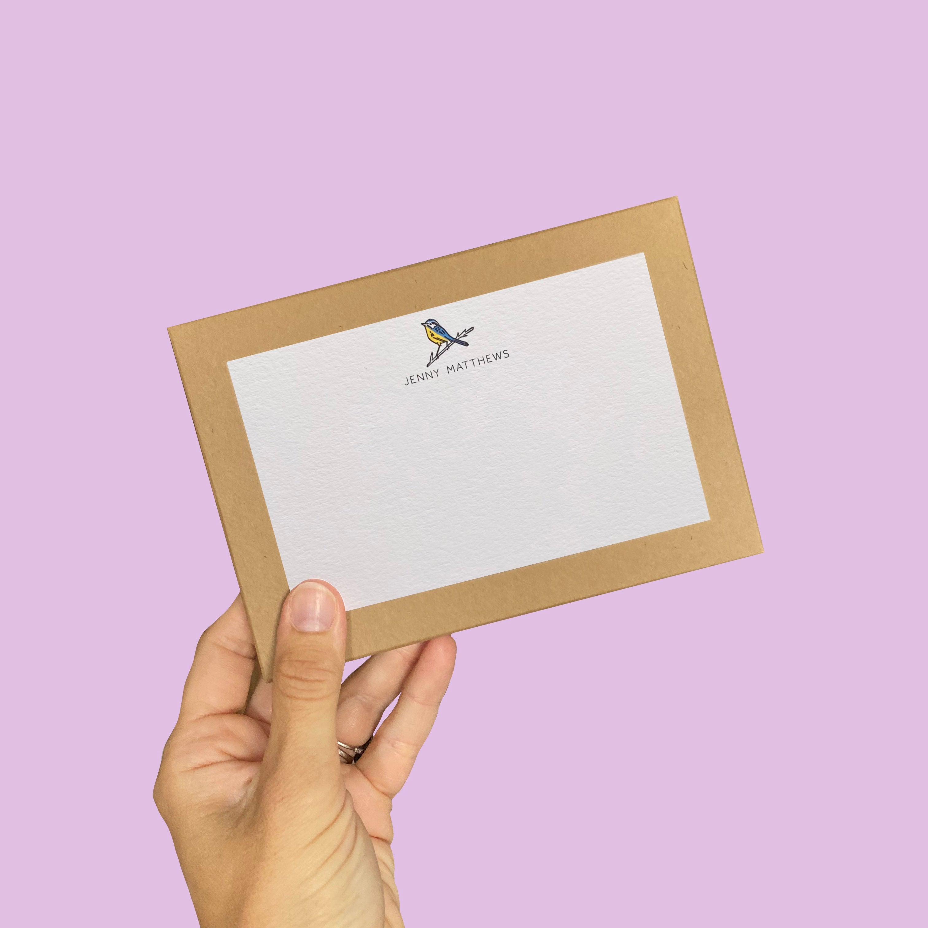 Personalised Blue Tit Notelets / Correspondence cards