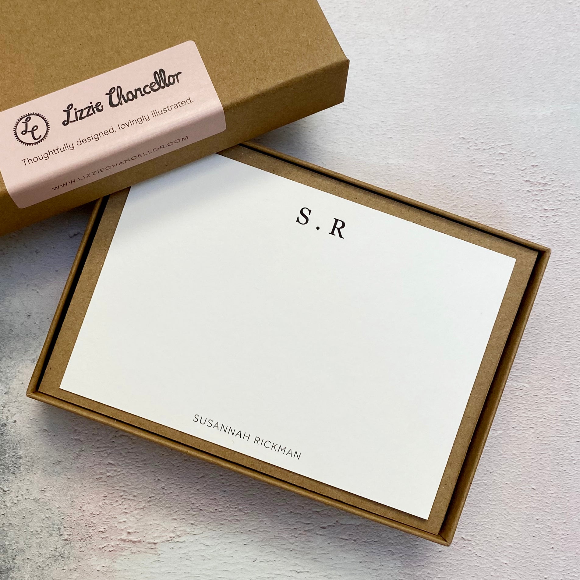 Boxed set of Monogram Correspondence Cards