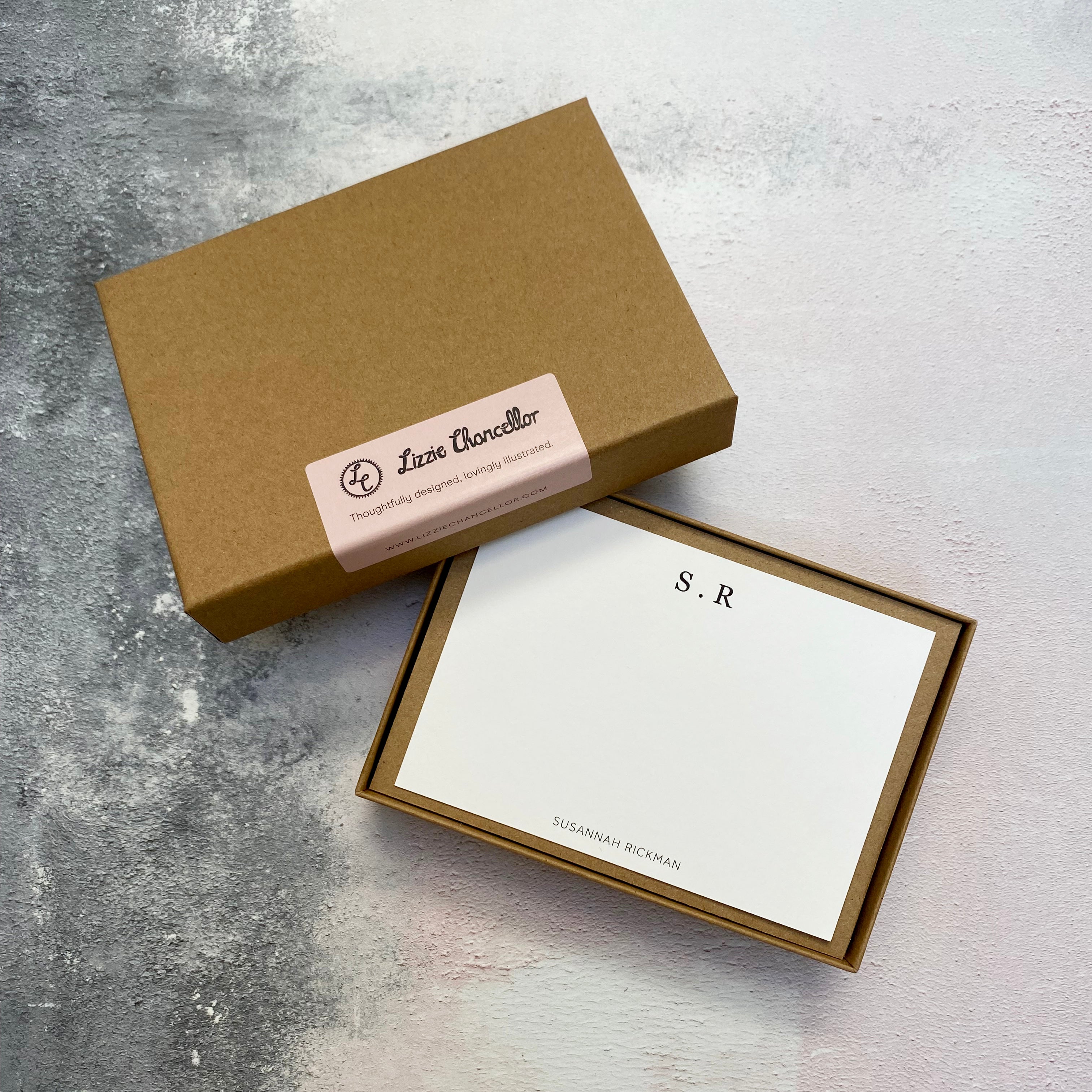 Boxed set of Monogram Correspondence Cards