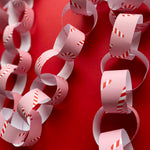 Candy Cane paper chains