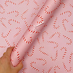 5 Sheets of Candy Cane wrapping paper