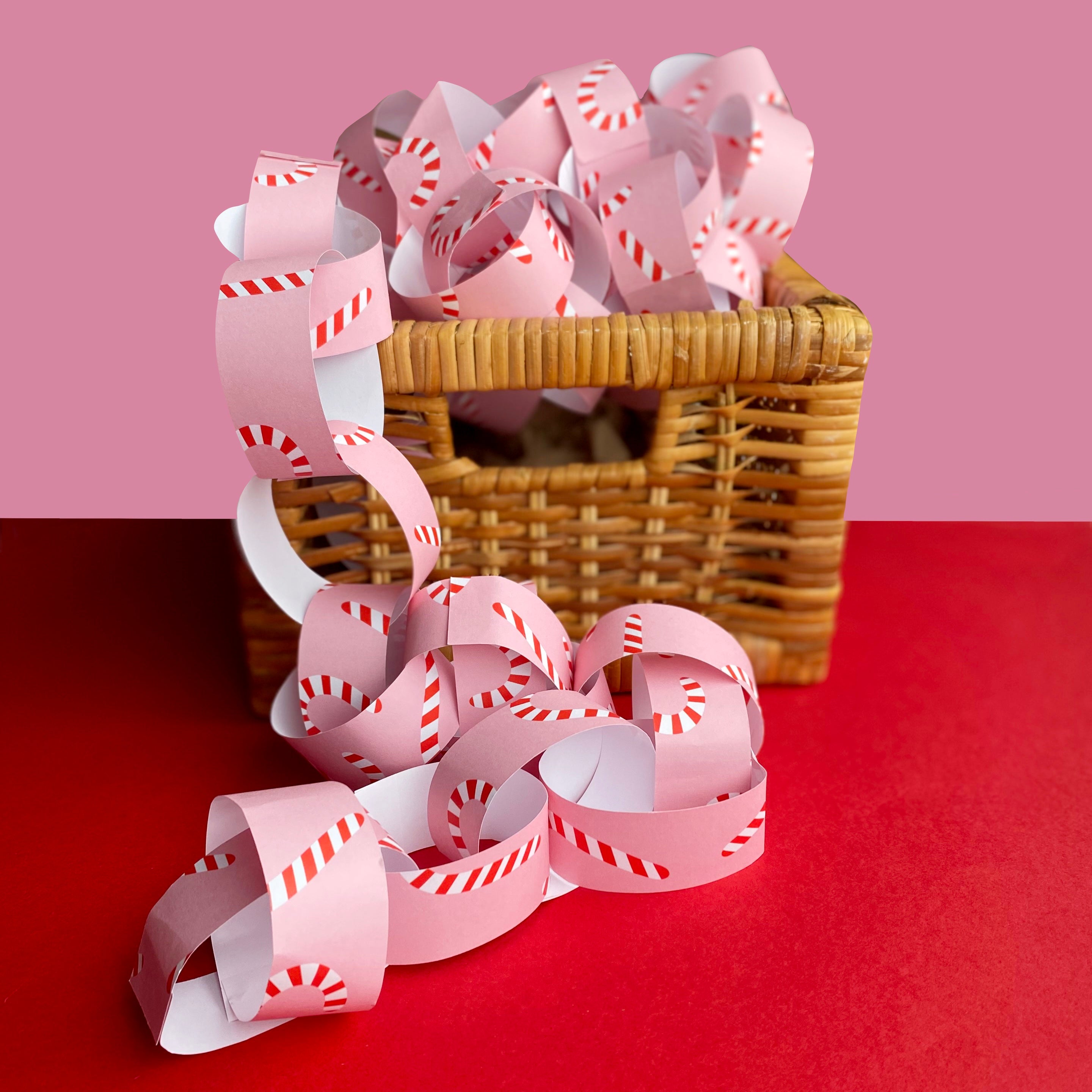 Candy Cane paper chains