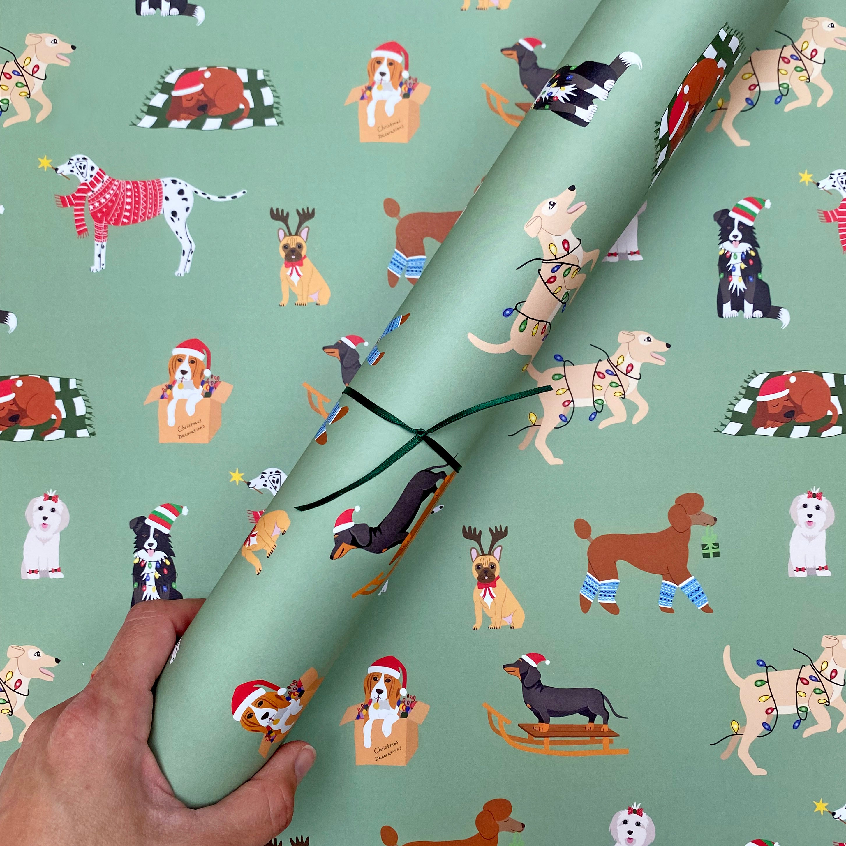 Christmas Dogs gift wrap