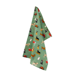 Dogs Christmas Tea Towel