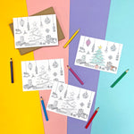 Colour in Christmas Notecards