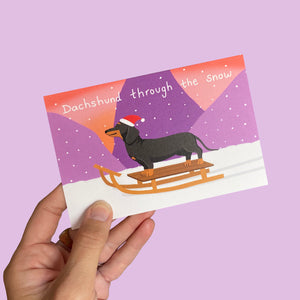 sausage dog christmas card