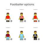 Personalised brick figure Football Birthday Card - Boy