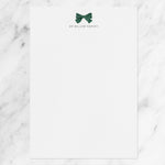 green bow letter writing set