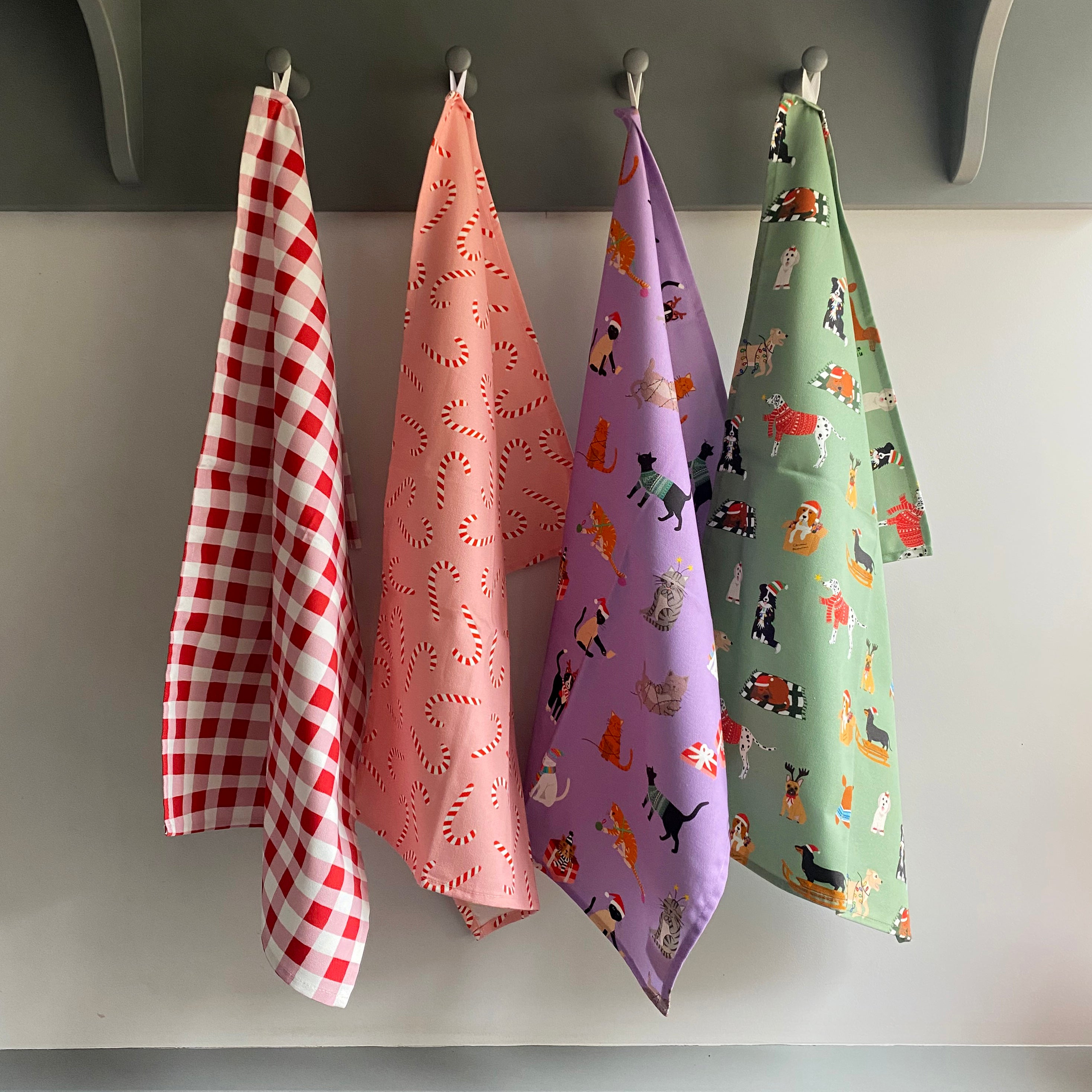 christmas tea towels