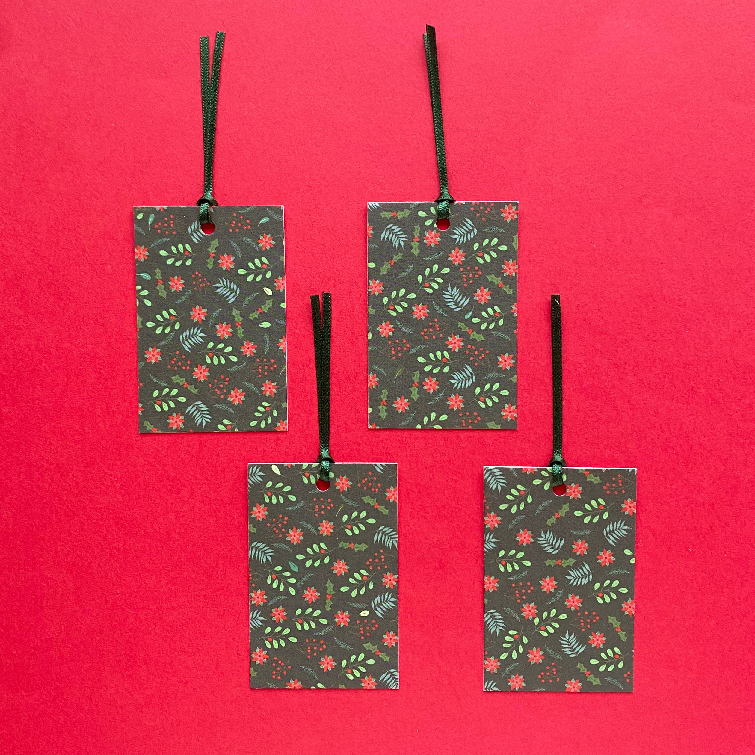 Leaves and Berries Christmas Gift Tags