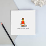 football theme lego card
