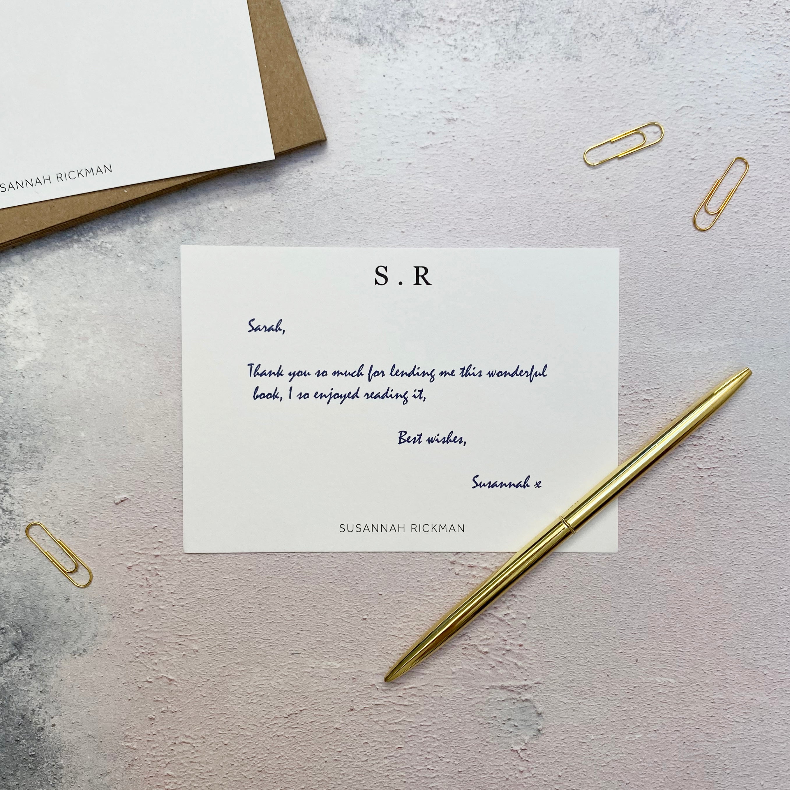 Boxed set of Monogram Correspondence Cards