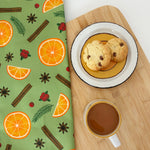 Oranges & Cinnamon Tea Towel
