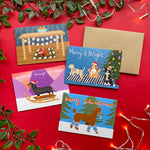 dogs cards for christmas