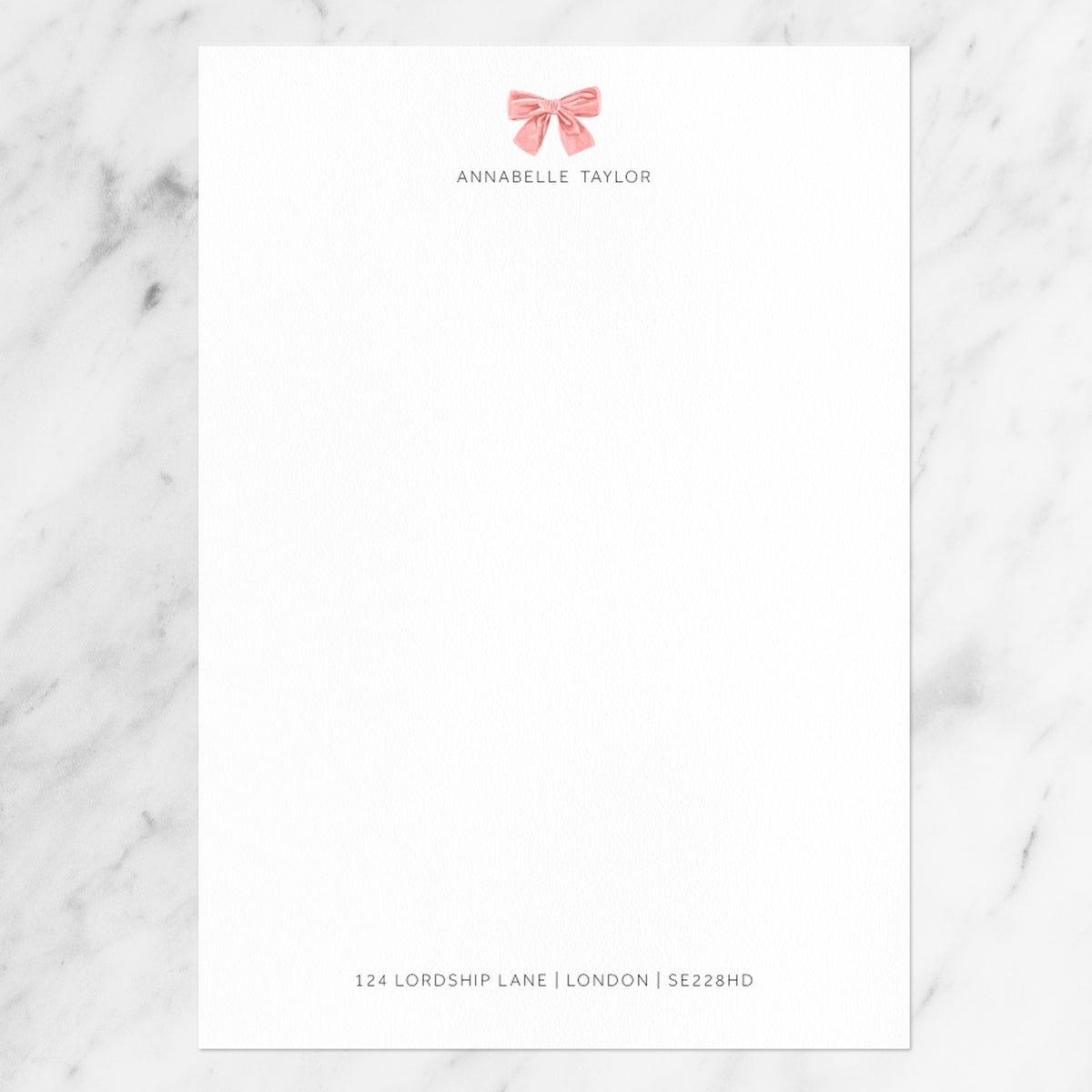 Bow Letter Writing Set | personalised stationery | gift for her ...