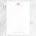 Pink bow letter paper