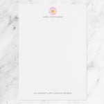 pink daisy writing paper