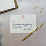 Pink Daisy Personalised Correspondence Cards