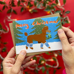 poodle christmas card