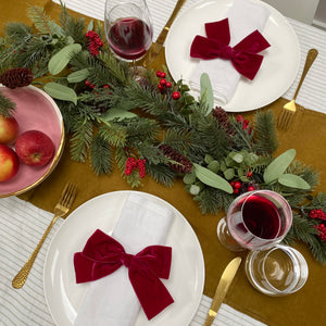 red velvet christmas bows