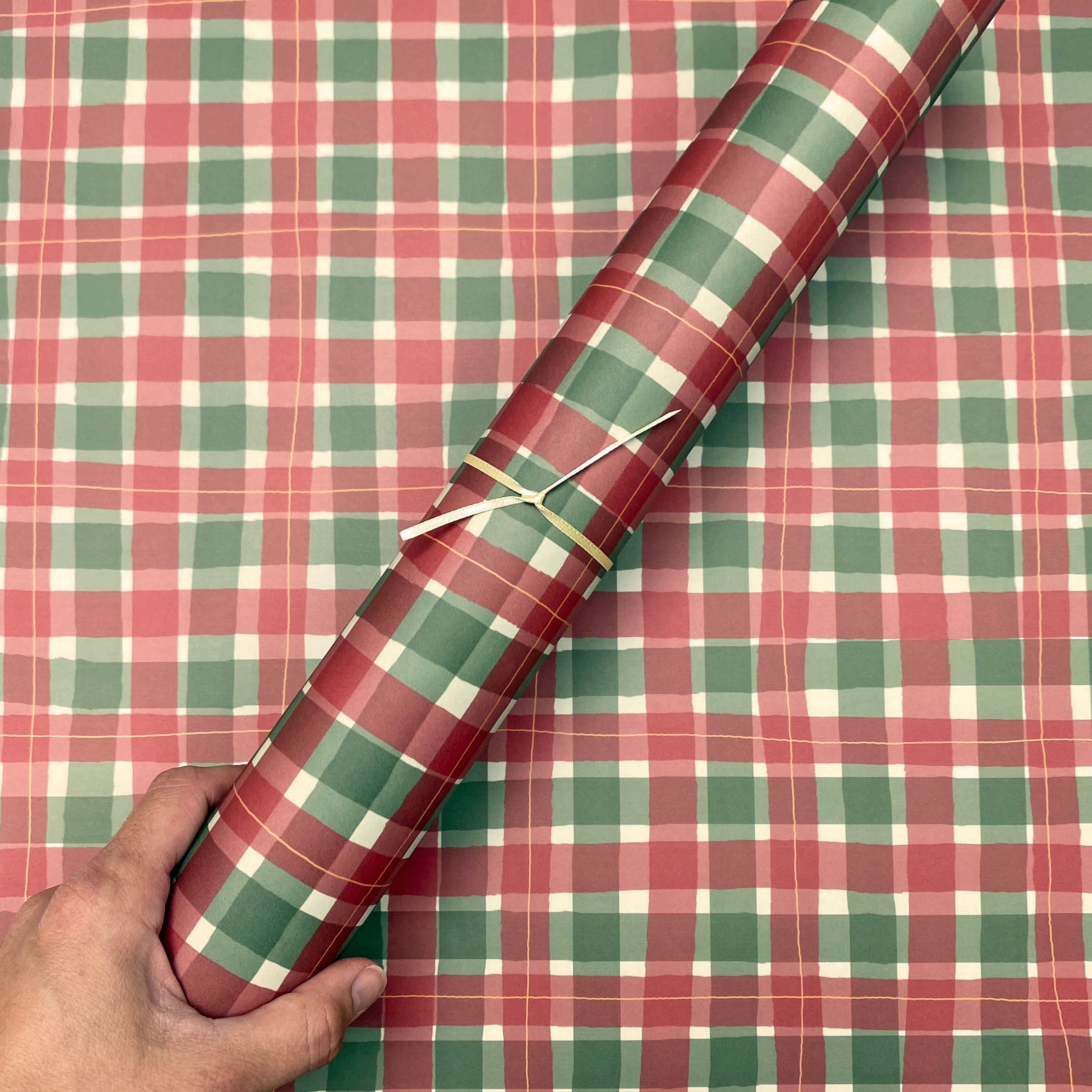 Traditional tartan wrapping paper