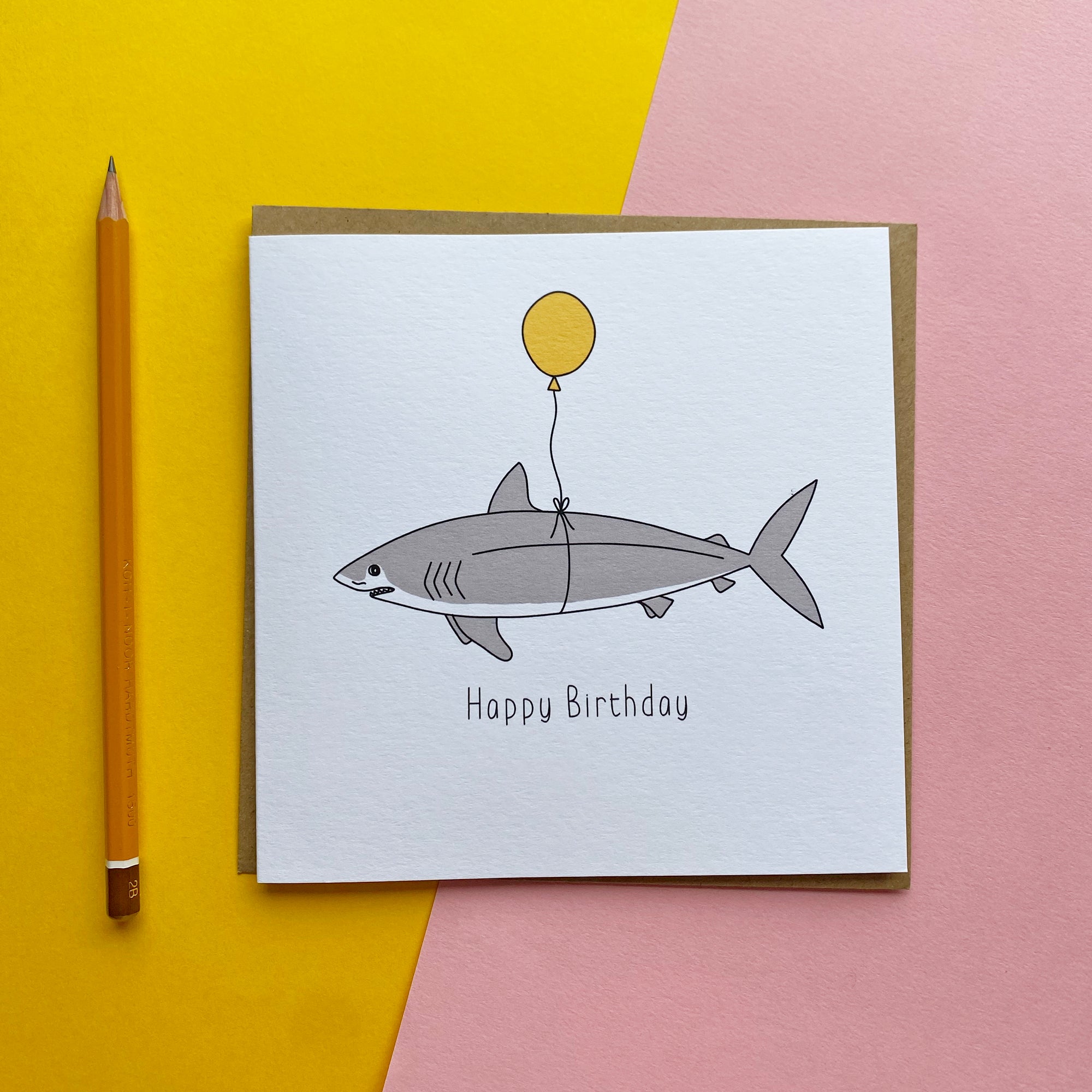 shark birthday card