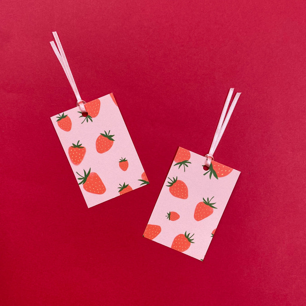 strawberry gift tags