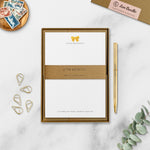 yellow bow writing paper