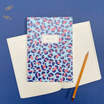 lined notebook, animal print