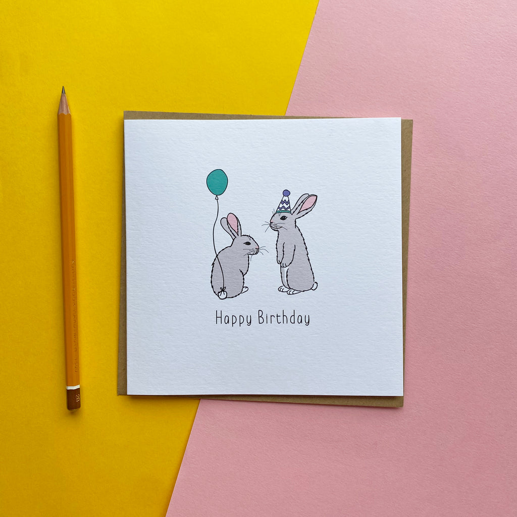 bunny birthday card