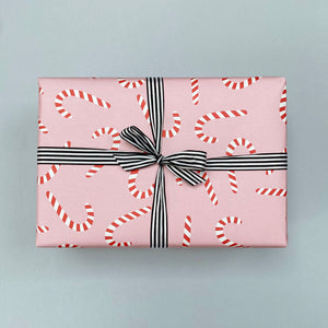 5 Sheets of Candy Cane wrapping paper