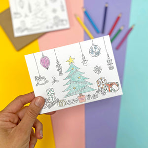 Colour in Christmas Notecards