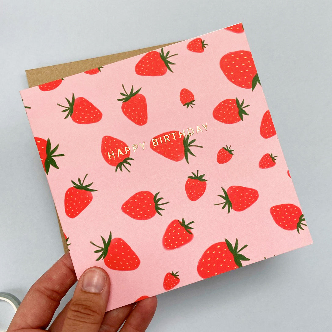 Strawberry Birthday Card