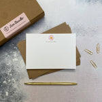 Pink Daisy Personalised Correspondence Cards