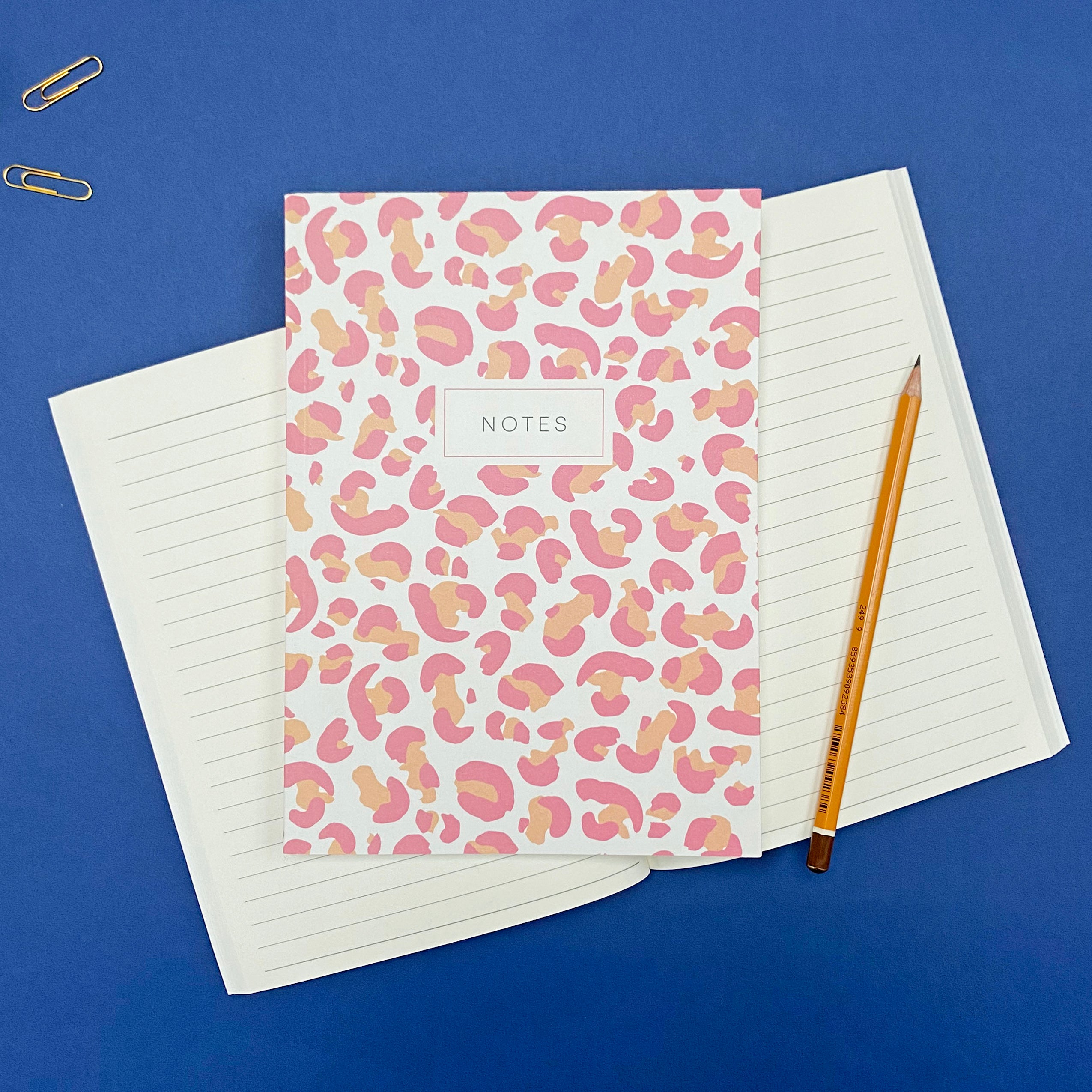 lined leopard notebook