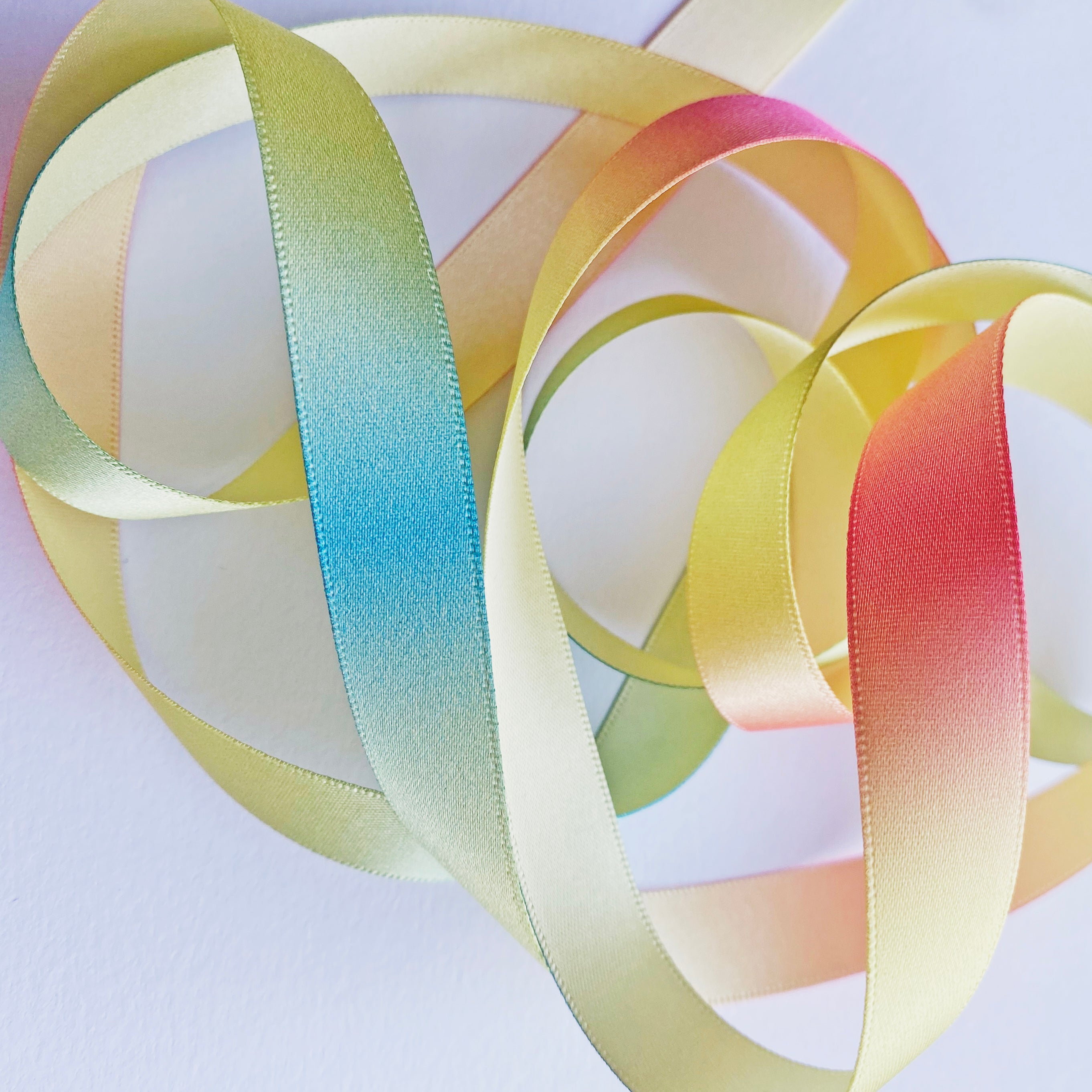 Ombre rainbow ribbon