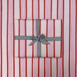 red and pink stripe wrapping paper