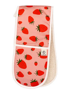 strawberry double oven gloves