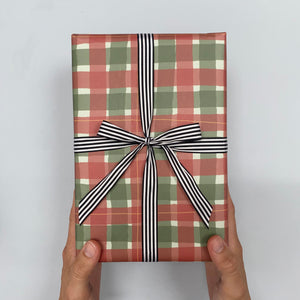 Green and Red Tartan Wrapping Paper