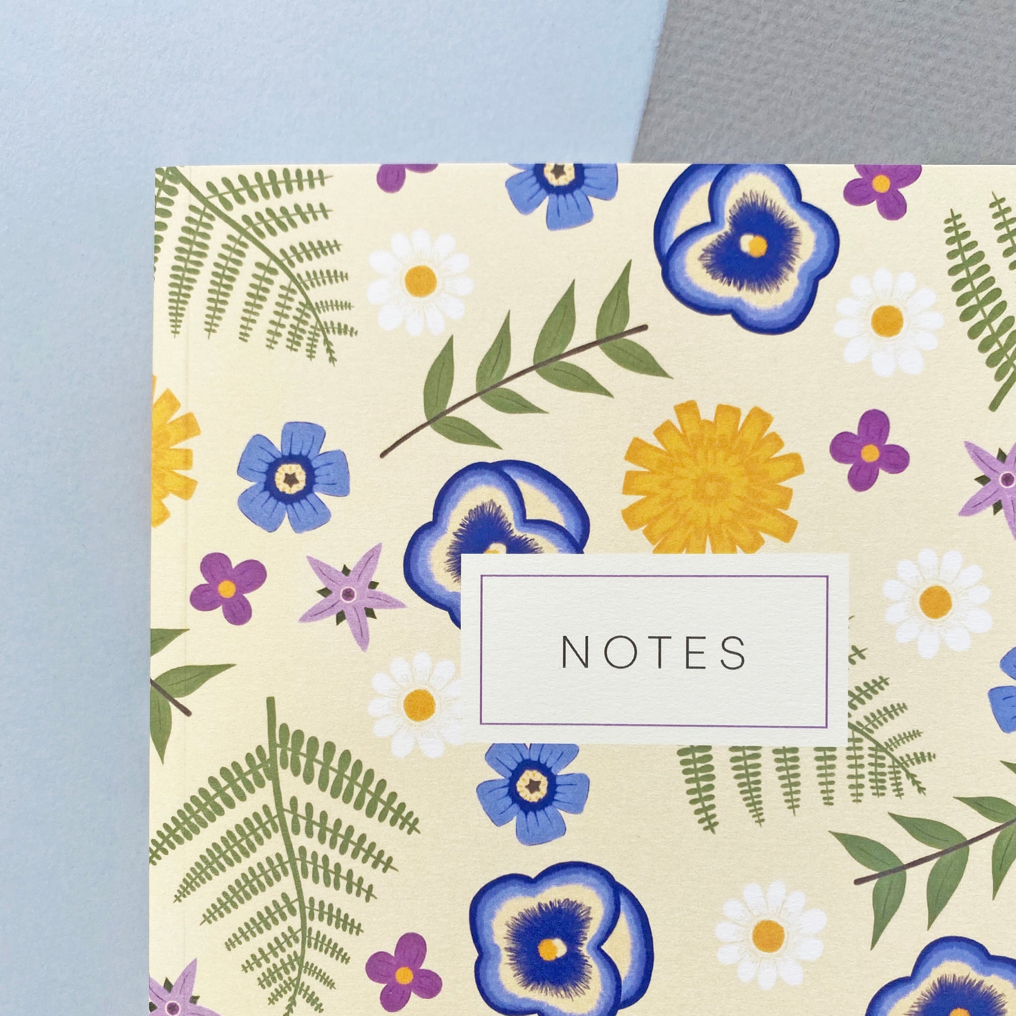 Botanical notebook close up