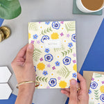 A5 lined floral notebook