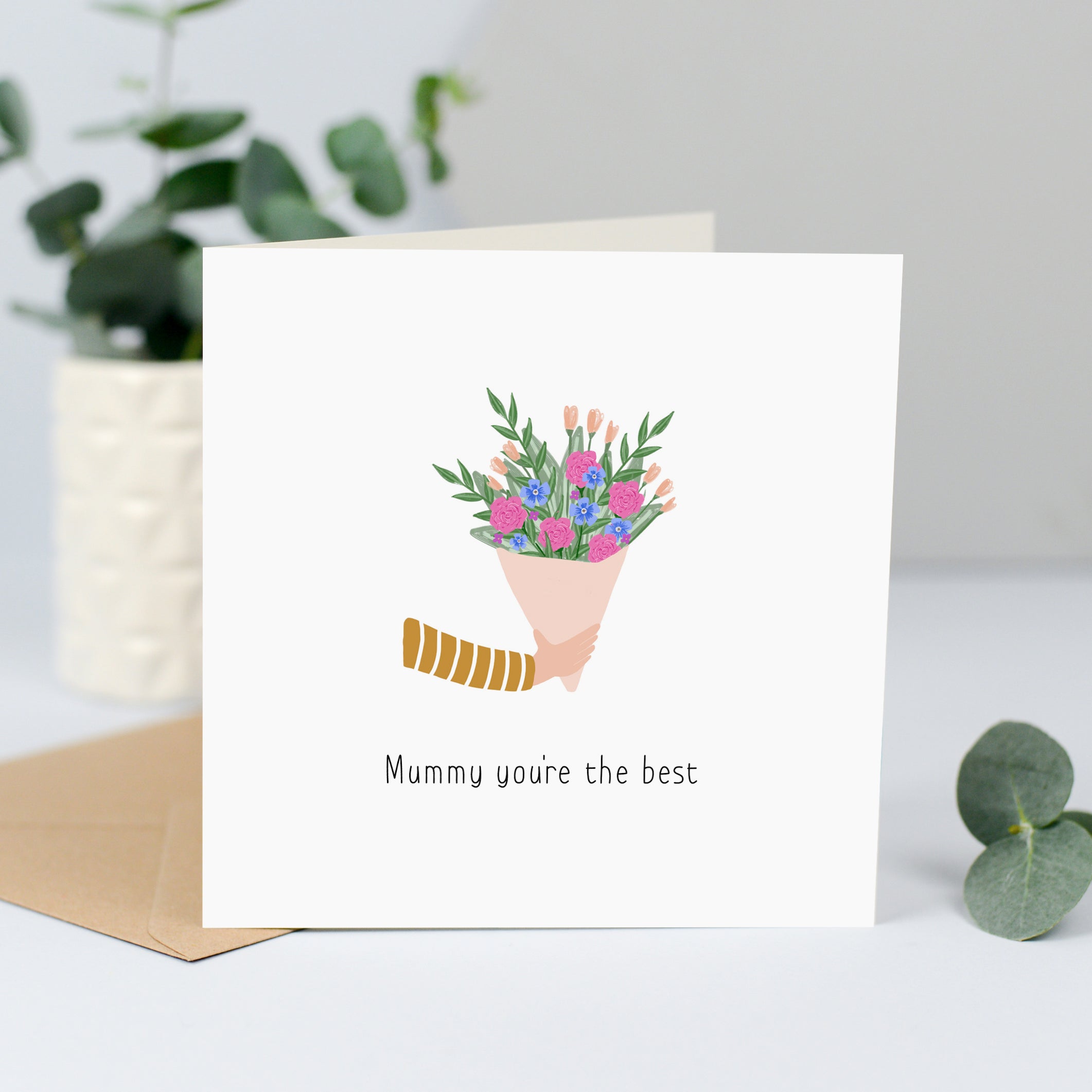 best mummy card with flowers