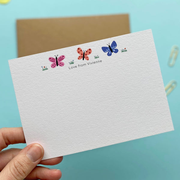 Personalised Butterfly Notelets / Correspondence cards – Lizzie Chancellor